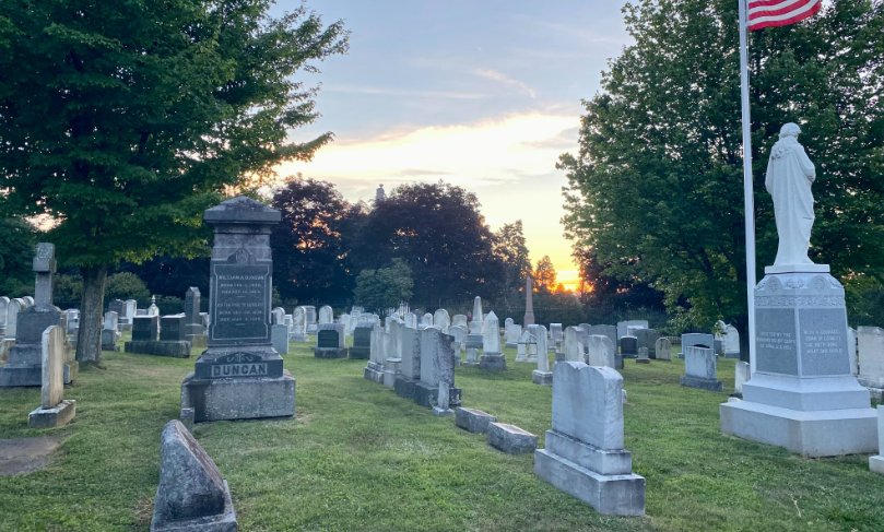 Historic Cemeteries at Dusk